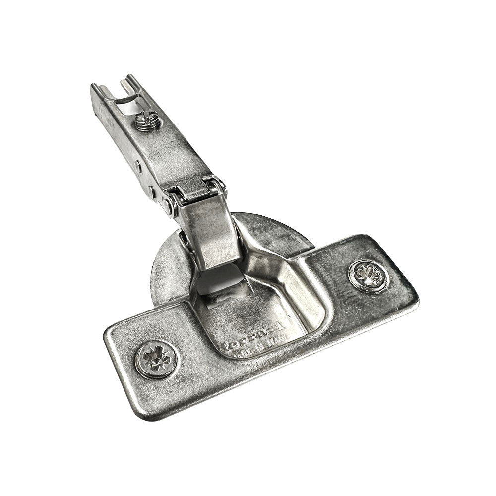 Ferrari C-10 Slide-On Hinge, Full Overlay, 110° Opening , 1-3/8" (35mm) Cup Diameter, With 5/16" (8mm) Dowels, Shallow Cup Depth