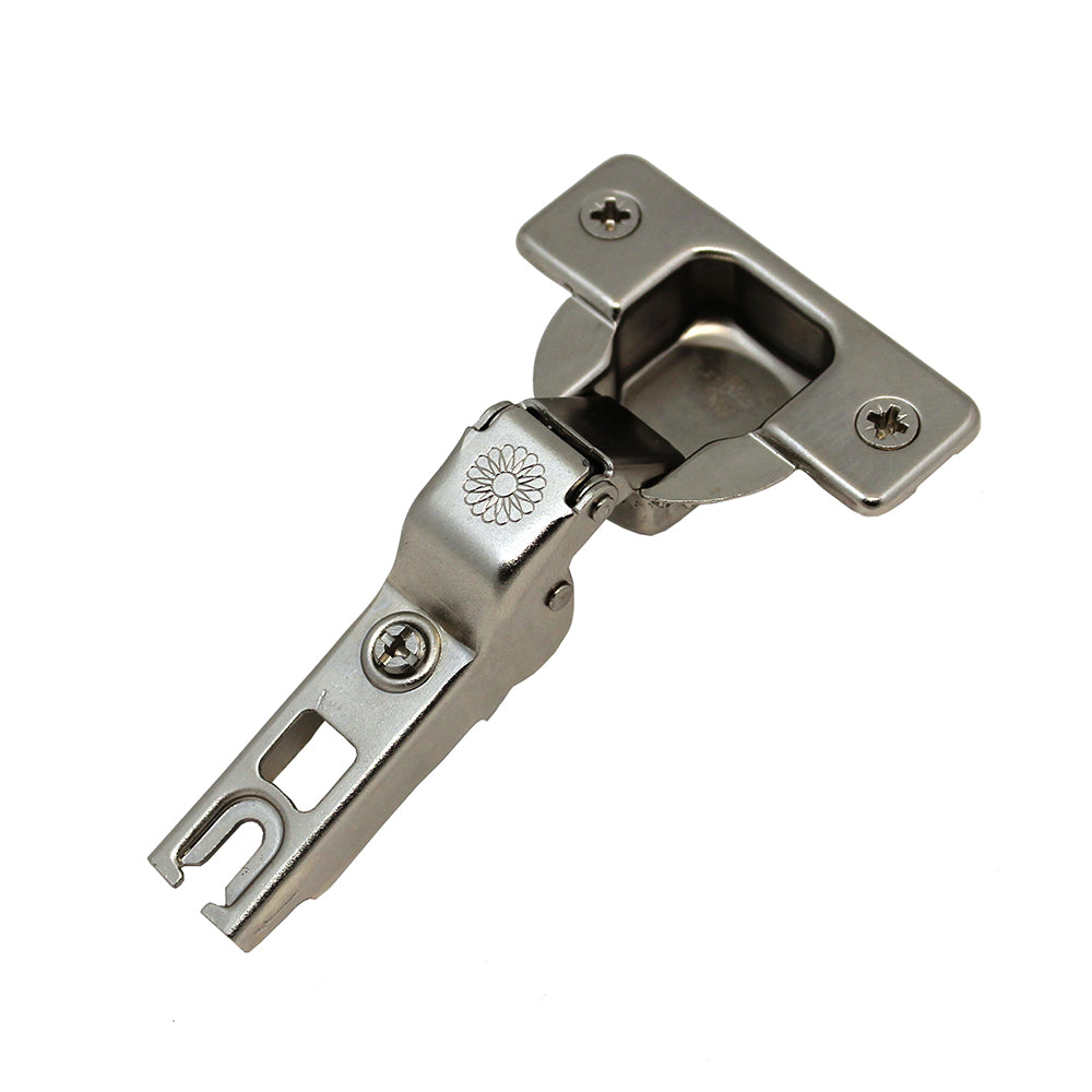 Ferrari Slide-On Hinge, Half Overlay, 110°, With 5/16" (8mm) Dowels